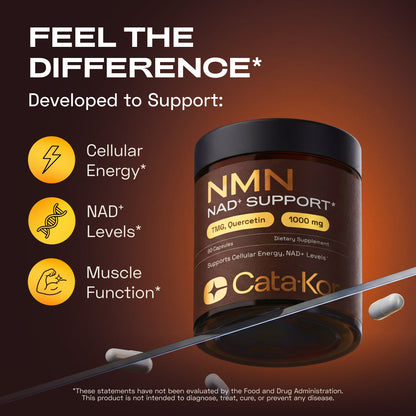 Cata-Kor NMN Supplement, Quercetin, TMG, Resveratrol – Supports Cellular Energy & NAD+ Levels